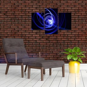 Tablou cu spirale albastre (90x60 cm)