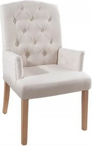 Set 2 scaune cu brate stil baroc Castle bej