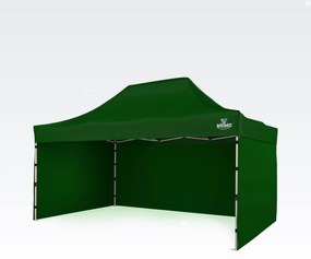 Cort pavilion pliabil 3x4,5m - cu 3 pereți - Verde