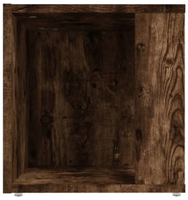 Masuta laterala, stejar fumuriu, 33x33x34,5 cm, lemn prelucrat 1, Stejar afumat