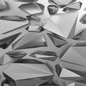 Tablou cu abstracție 3D (cu ceas) (90x30 cm)
