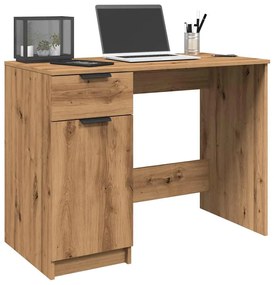vidaXL Birou, stejar artizanal, 100x50x75 cm, lemn prelucrat