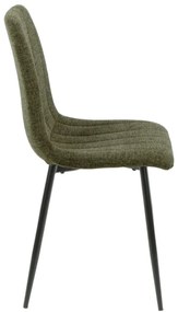 Scaun de sufragerie ALAN B verde masliniu cu picioare negre