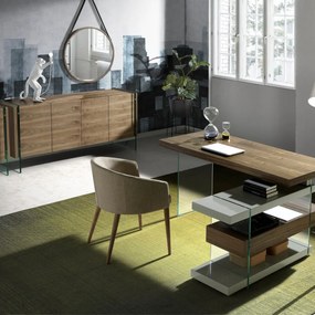 Oglinda decorativa suspendata Alline, 75cm AC-CPMR27-V36-NOGAL