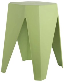 Scaun verde din plastic Cherish – Leitmotiv