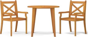 vidaXL Set mobilier de grădină, 3 piese, lemn masiv de acacia