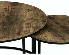 Set 2 măsuțe de cafea Alcanzar (old style wood). 1121140