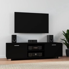 Comoda TV, negru, 140x40,5x35 cm, lemn prelucrat 1, Negru, 140 x 40.5 x 35 cm