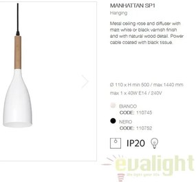 Pendul design modern MANHATTAN SP1 NERO 110752