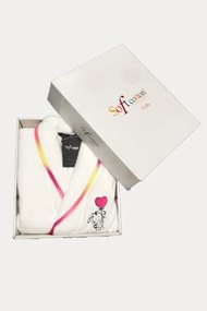Halat pentru copii RAINBOW GIRL în cutie cadou 2 ani (mărime 92 cm) Alb / White