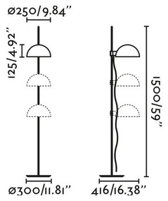 Lampadar/Lampa de podea metal stil industrial DOMINICA negru