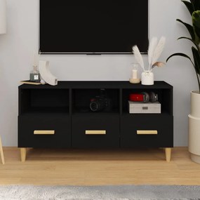 Comoda TV, negru, 102x36x50 cm, lemn compozit