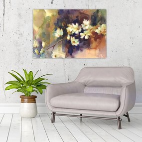 Tablou - Magnolii albe, pictură (90x60 cm)