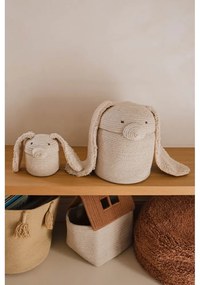 Coș de jucării pentru copii crem din material textil ø 15x15 cm Mini Rita the Rabbit – Lorena Canals