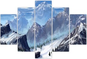 Tablou - Munții pictați (150x105 cm)