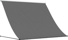 vidaXL Copertină retractabilă, antracit, 250x150 cm, țesătură și oțel