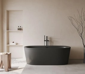 Cada acril freestanding Ava, Negru, 170 cm, 5001