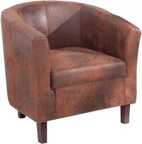 Fotoliu elegant si confortabil cu tapiterie din microfibra Hemingway, whisky braun A-38475 VC