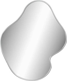 vidaXL Oglindă de perete, argintiu, 60x50 cm