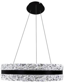 Lustră LED dimabilă pe cablu LED/80W/230V 3000-6500K negru + telecomandă