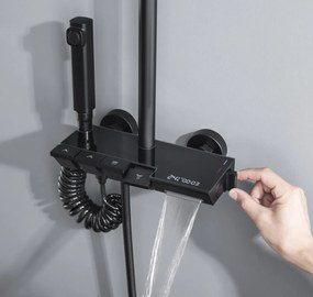 Coloana Dus ,Negru Mat,Afisaj Lcd Temperatura Apa ,Smack, LS