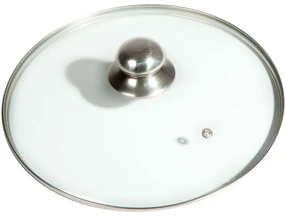 Capac de sticlă cu mâner din oţel inoxidabil diametru 22 cm