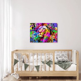 Tablou - 3D imaginea leului (70x50 cm)