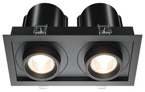 Spot LED incastrabil rotativ retractabil Hidden 2 negru