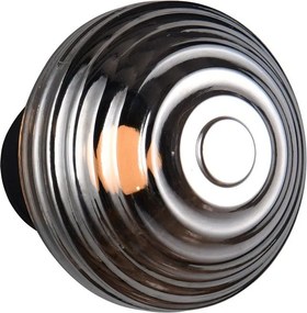 Aplică de perete gri închis LED din sticlă cu USB ø 15,5 cm Earl – Reality