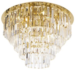 Lustra aplicata / Plafoniera design elegant Monaco auriu, 80cm