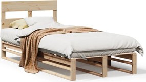 vidaXL Cadru pat fără saltea, 100x200 cm, lemn masiv pin