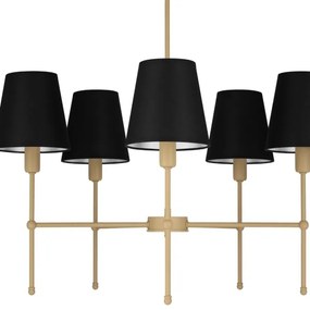 Candelabru pe tijă MADELA 5xE14/40W/230V negru/bej