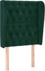 vidaXL Tăblie pat cu aripioare verde închis 83x23x118/128 cm catifea