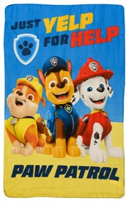 Patura pentru copii fleece albastra PAW PATROL 100x150 cm