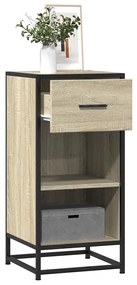 vidaXL Dulap, stejar sonoma, 35,5x35x76 cm, lemn prelucrat și metal