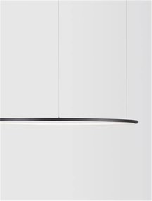 Lustra LED suspendata design modern circular TARQUIN D-100cm negru