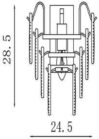 Searchlight 48910-1SB - Aplica de perete FEATHER 1xE14/60W/230V