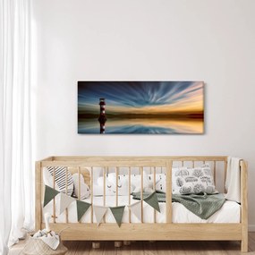Tablou cu farul în mare (120x50 cm)
