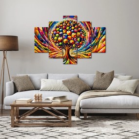 Tablou – Arbore colorat cu mere (150x105 cm)