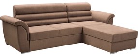 Set de canapea, ţesătură Queens maro, dreapta, FABO