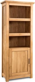 Bibliotecă lemn masiv Lucca, 81 × 207 × 48 cm