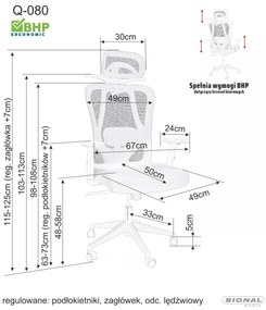 Scaun de birou Q080M material gri