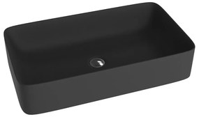 Lavoar pe blat Rune Herdis dreptunghiular 61 cm negru mat