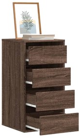 vidaXL Dulap colț cu sertare stejar maro 40x41x76 cm lemn prelucrat