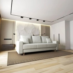 Canapea extensibilă dumonde cu ladă de depozitare si sezut confortabil din spuma high-density, Kronos Ambience Ivory 210x100 cm