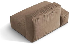 Modul pentru canapea modulară maro deschis cu tapițerie din catifea (cu colț pe partea stângă) Martina – Micadoni