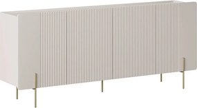 Comodă Malmi 200 cm cu 4 uși - cașmir / picioare aurii