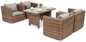 Mobilier de grădină din technorattan Roma Premium 4 Garden Point maro