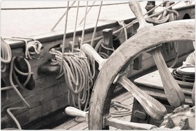 Tablou - Cârma de barcă cu vele (90x60 cm)