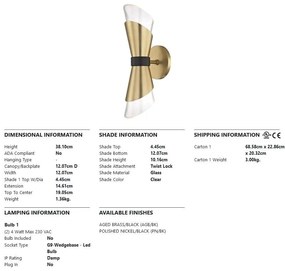 Aplica de perete design modern ANGIE alama antichizata